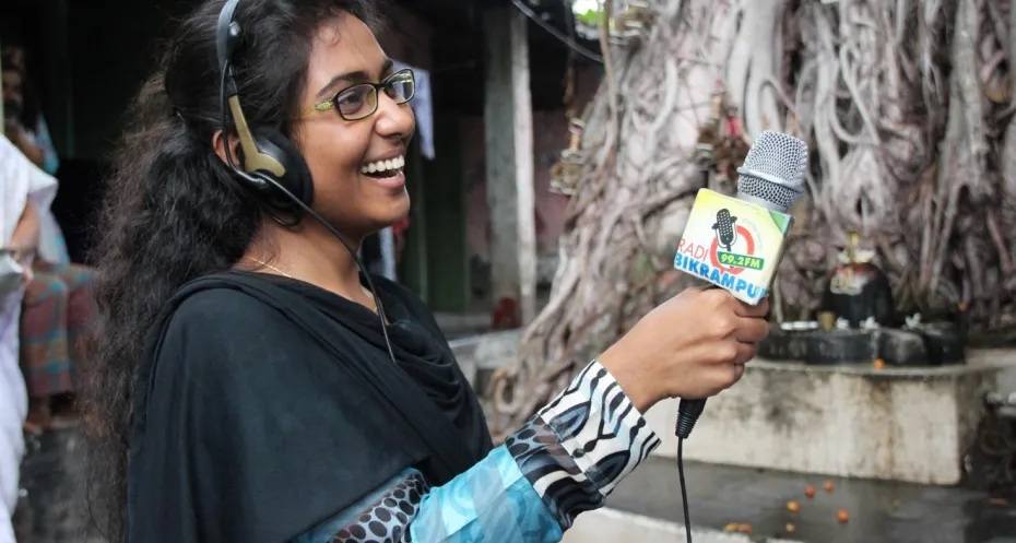 Journalist at work in Bangladesh