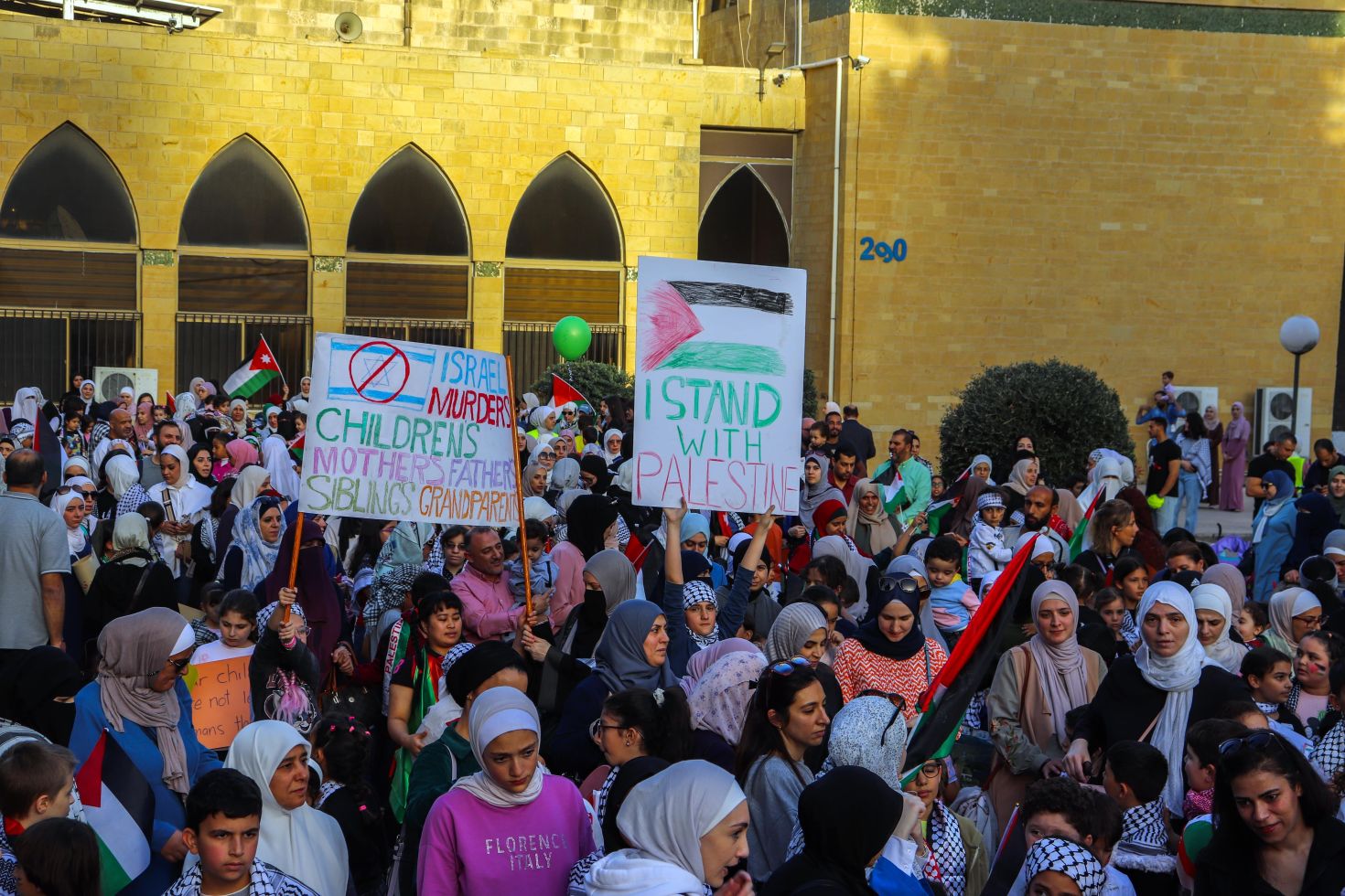 Demonstration in support of Palestine in Jordan