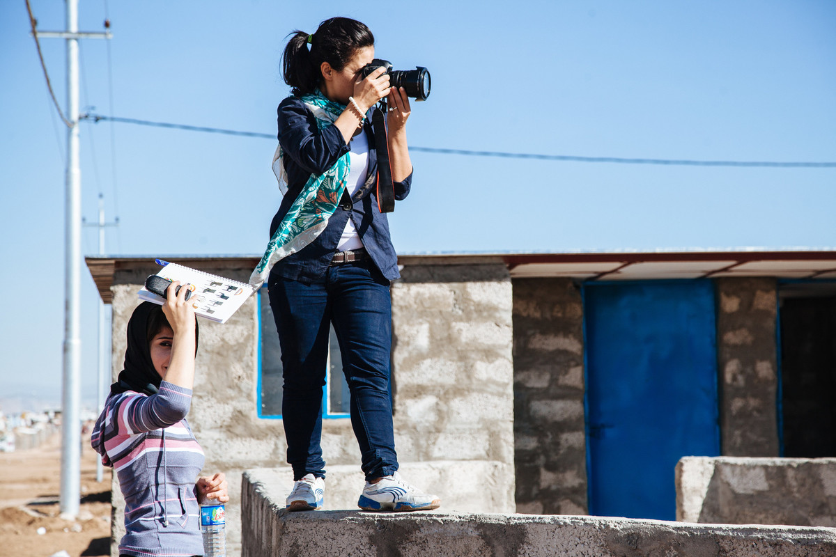 Photo journalist at work in Iraq
