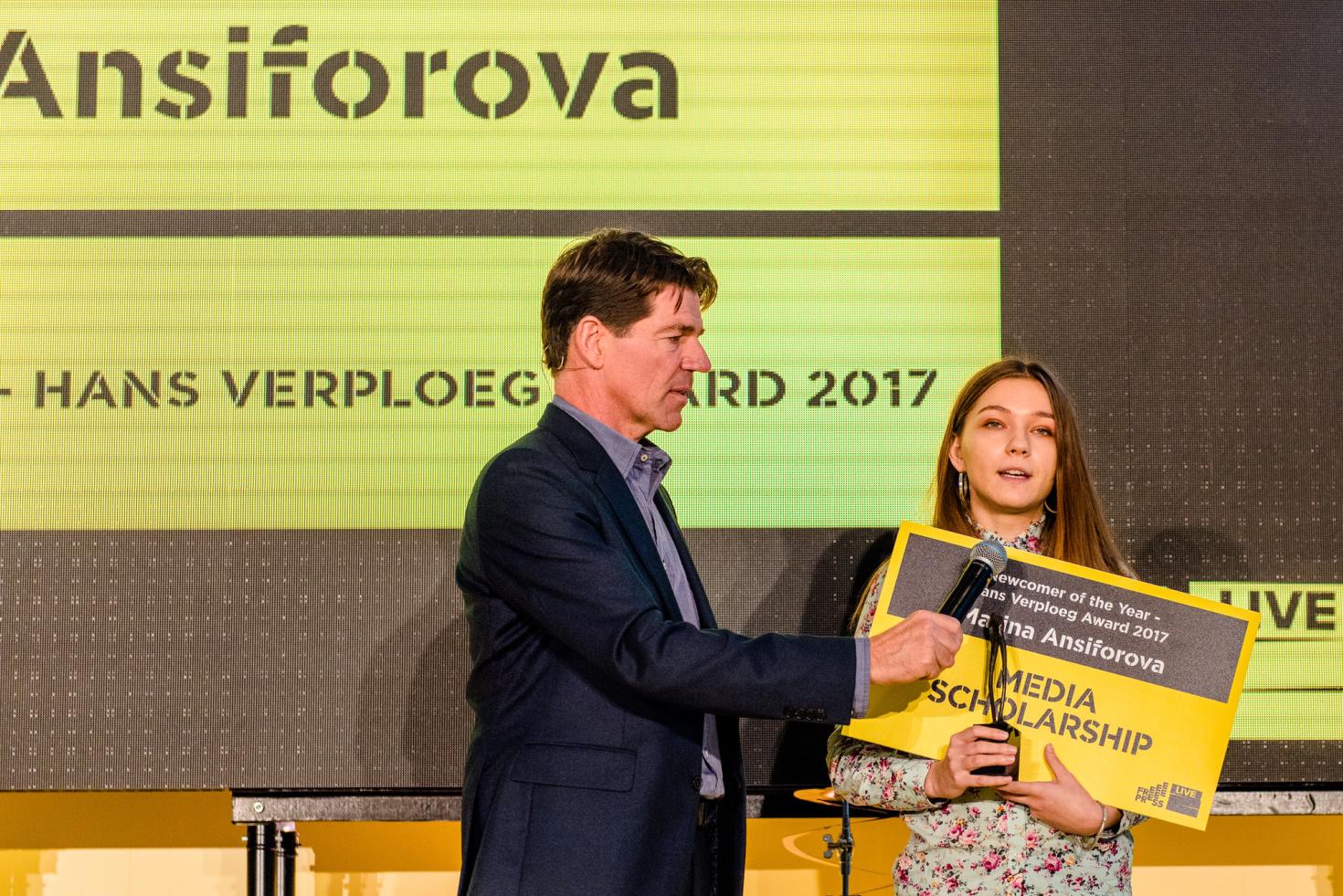 Maryna Ansiforova wins Newcomer of the Year Award in 2017. Photo by: Romy van den Boogaart