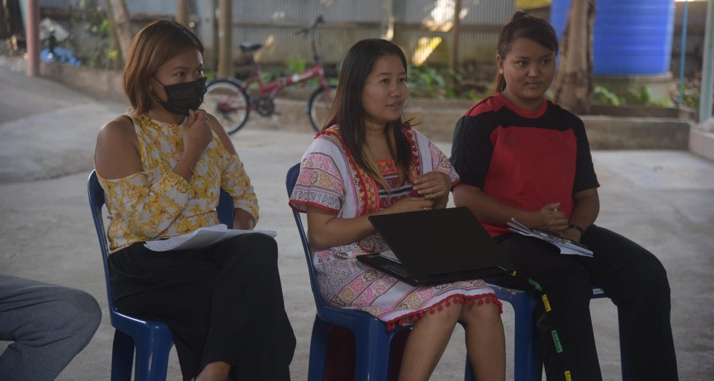 Myanmar journalists at work in the media hub in Thailand