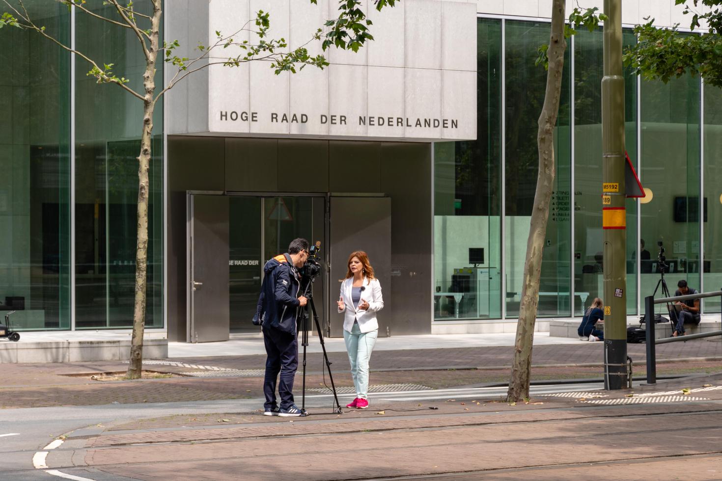 Journalists reporting at court in the Netherlands