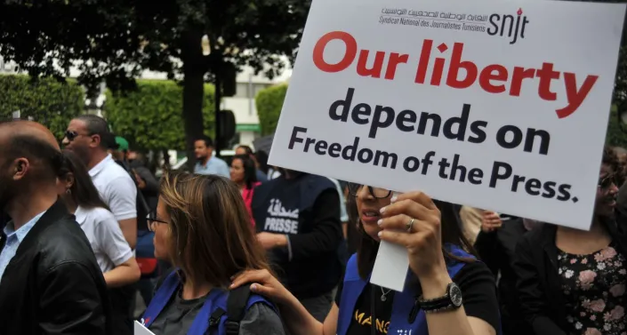 Protest against repression in Tunisia
