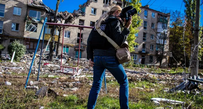 Journalist in Cherson, Ukraine