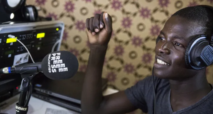 Radio studio in Central African Republic