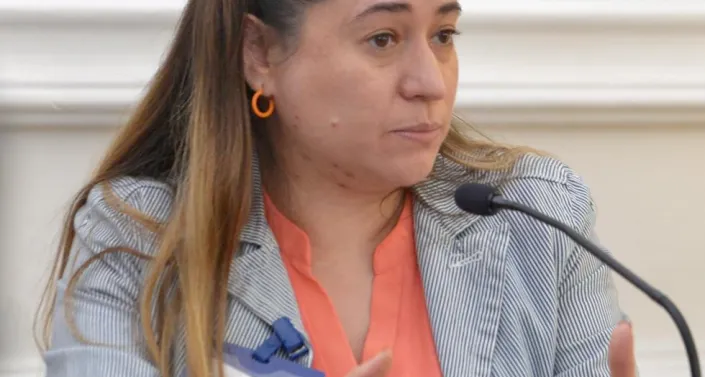 Laura Brobolla testifying at the Mexico Case Hearing