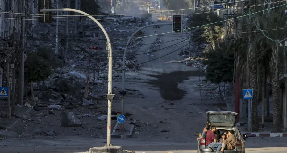 Destruction in the Gaza Strip ahead of Israeli expected ground invasion