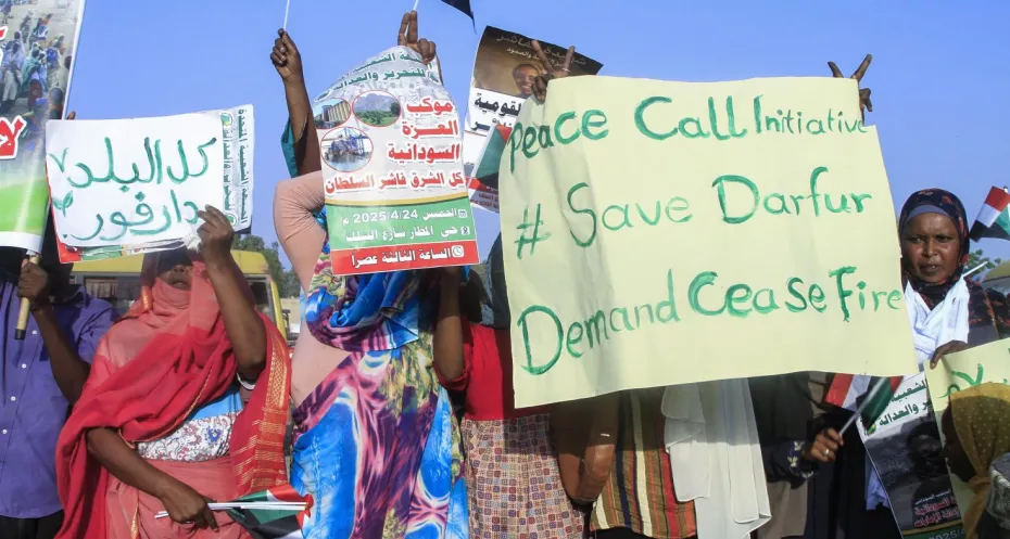 Protest in Port Sudan, 24 april 2025
