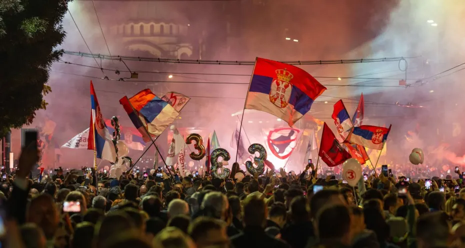 Student protest Serbian elections
