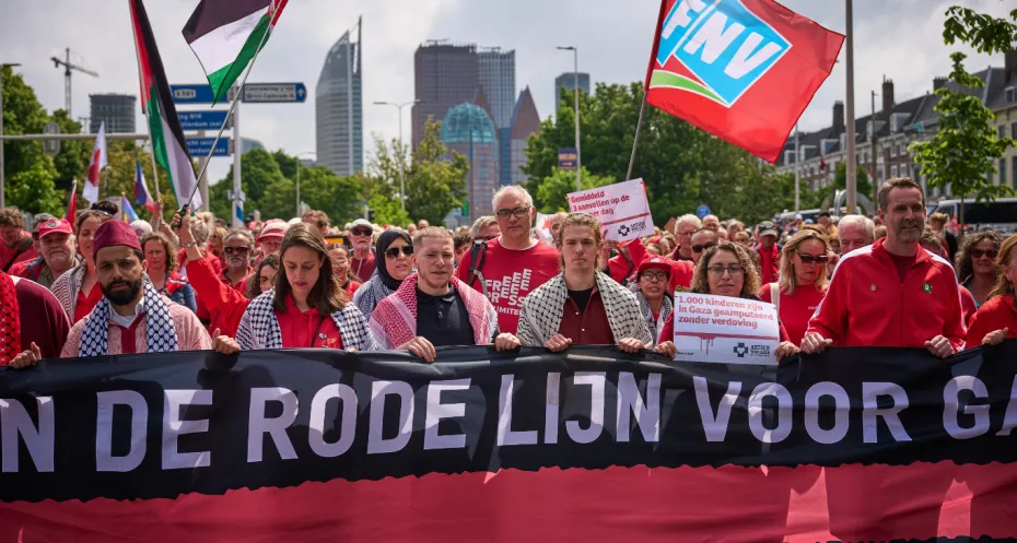 Rode lijn demonstratie 18 mei 