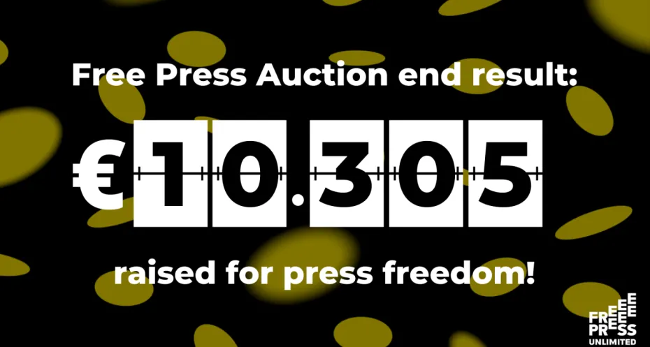 End result of the Free Press Auction: 10,305 euros
