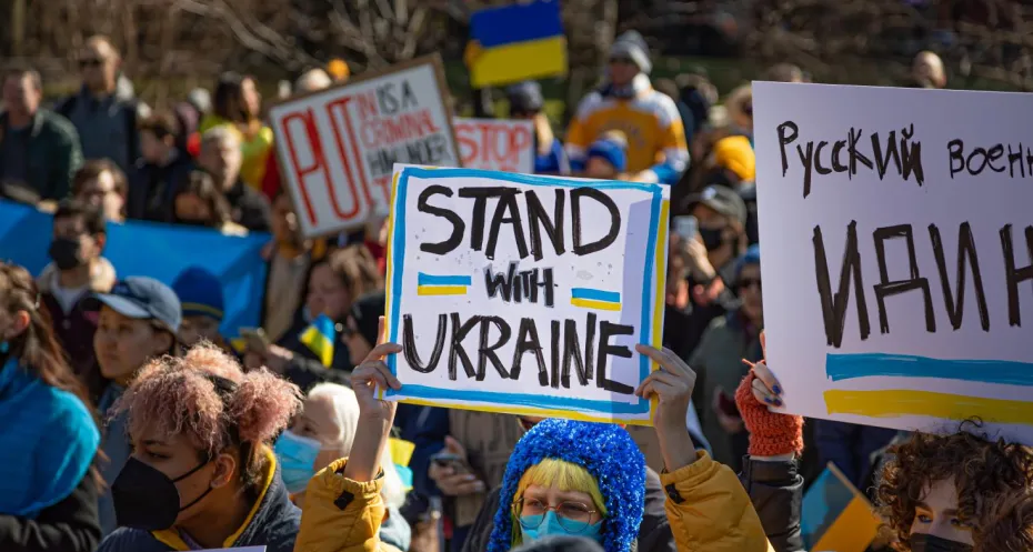 Demonstration in support of Ukraine