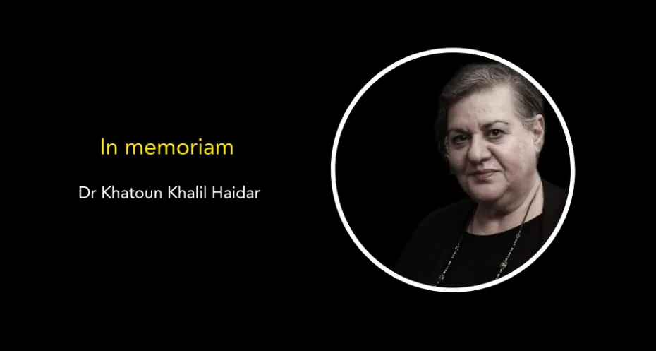 In memoriam Khatoun Haidar
