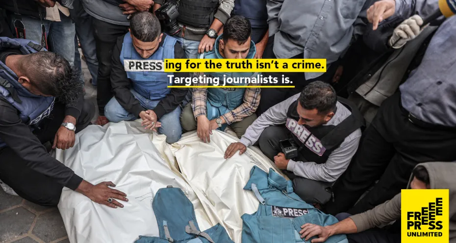 Journalisten mourn colleagues in Gaza