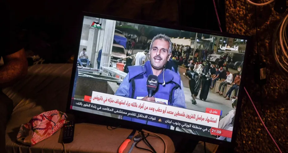 Palestinian channel covers the news in Gaza