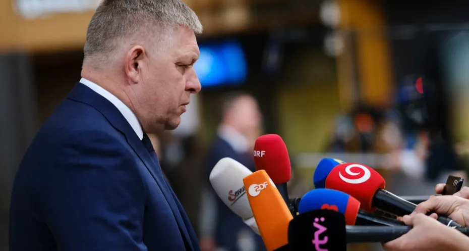 Slovak Prime Minister Robert Fico at the EU Summit