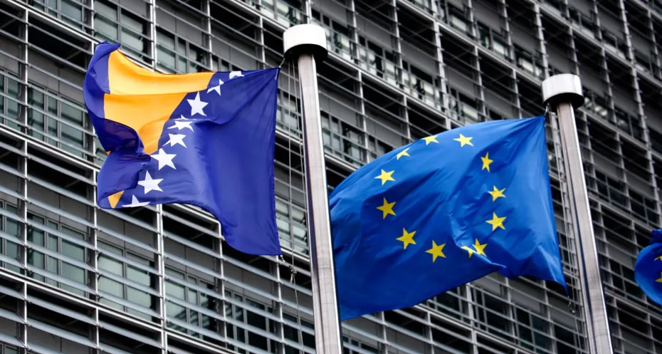 EU and Bosnia Herzegovina flag