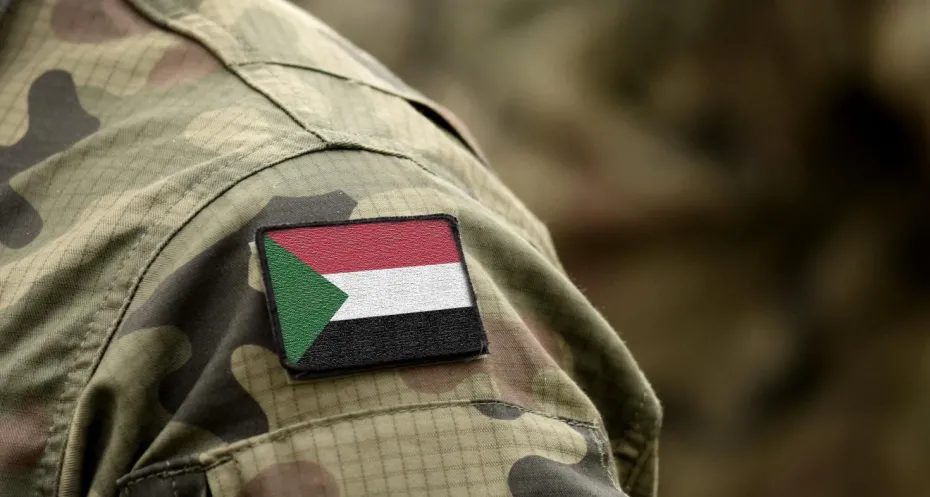 Flag of Sudan on military uniform