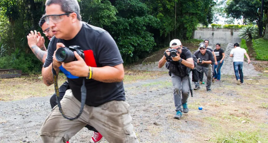 Safety training for journalists from El Salvador, Guatemala, Nicaragua and Honduras. 