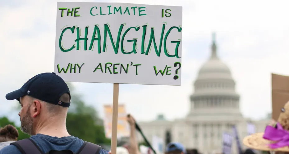 Climate change protest