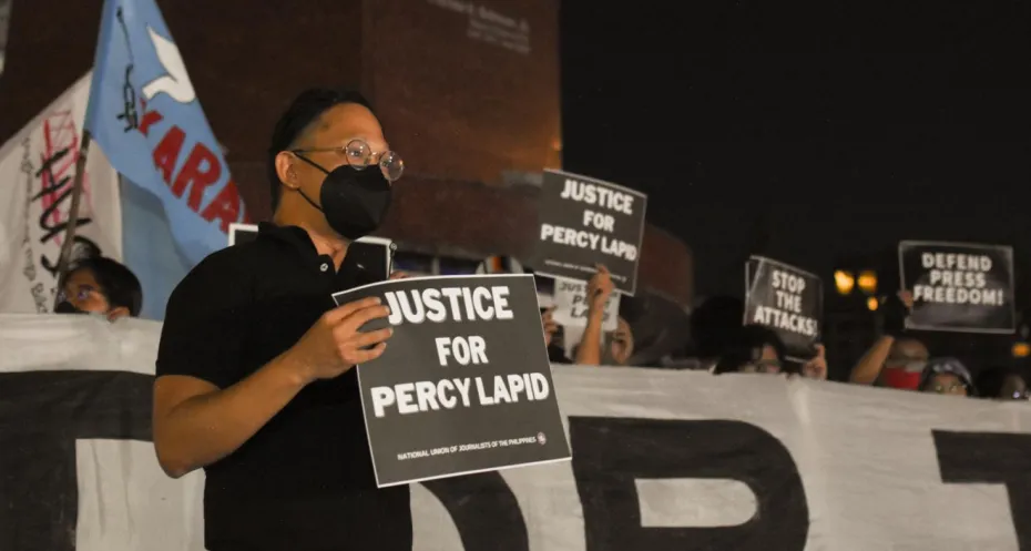 Protest for justice for Filipino journalist Percy Lapid